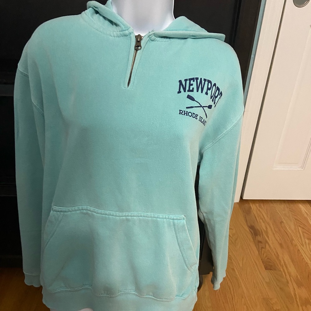 Woman’s teal Newport, RI hoodie
